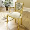 Armlehnenstuhl Mit Federkernpolsterung -Haushaltsgegenstände Geschäft armlehnenstuhl mit federkernpolsterung farbe gold beige