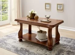 Ausziehbarer Couchtisch Mit Massivholzgestell