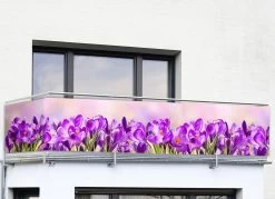 Balkon-Bespannung Mit Eingearbeiteten Metall-Ösen -Haushaltsgegenstände Geschäft balkon bespannung mit eingearbeiteten metall oesen farbe bunt 3
