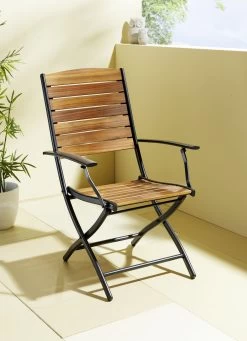 Balkon-Möbel Santorin II Aus Geöltem Akazienholz -Haushaltsgegenstände Geschäft balkon moebel santorin ii aus geoeltem akazienholz farbe schwarz 3