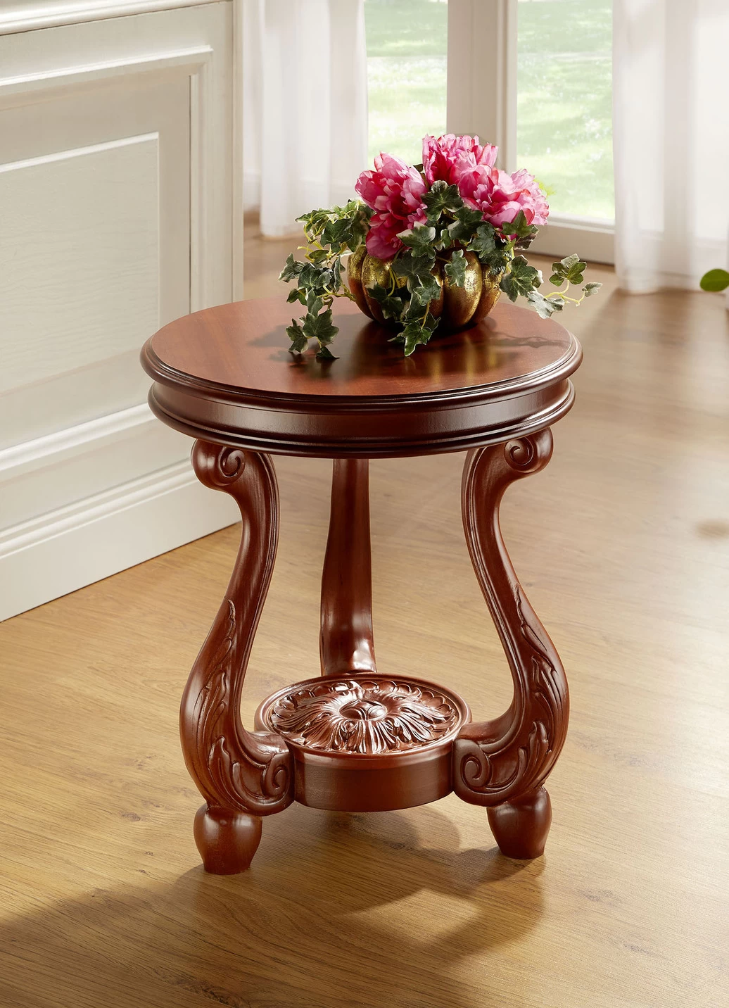 Beistelltisch Aus Buchenholz Mit Schnitzerei 3 Beistelltisch Aus Buchenholz Mit Schnitzerei