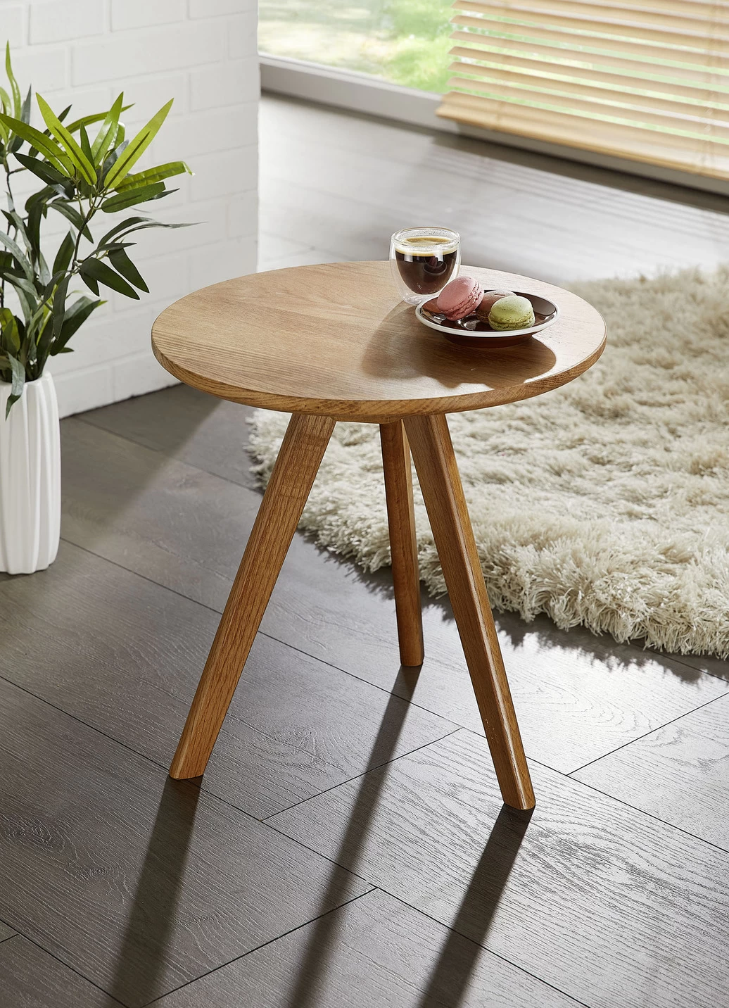 Beistelltisch Aus Geöltem, Massivem Eichenholz 3 Beistelltisch Aus Geöltem, Massivem Eichenholz