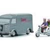 Citroen HY „Vespa“ Und Vespa Roller + Figur 1 Citroen HY „Vespa“ Und Vespa Roller + Figur -Haushaltsgegenstände Geschäft citroen hy vespa und vespa roller figur farbe silber