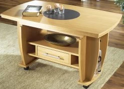 Haushaltsgegenstände Geschäft -Haushaltsgegenstände Geschäft couchtisch auf rollen mit stein optik einlage farbe buche