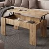 Couchtisch Mit Hochklappbarer Tischplatte Und Staufach -Haushaltsgegenstände Geschäft couchtisch mit hochklappbarer tischplatte und staufach farbe wotaneiche