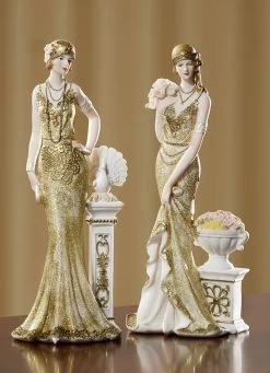 Deko-Figuren, Jedes Stück Ein Unikat -Haushaltsgegenstände Geschäft deko figuren jedes stueck ein unikat farbe creme gold 1