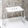 Dusch- Und Badehocker Mit XXL-Sitzfläche -Haushaltsgegenstände Geschäft dusch und badehocker mit xxl sitzflaeche farbe weiss