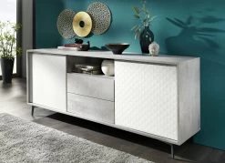 Elegantes Sideboard Mit Push-to-open-System 7 Elegantes Sideboard Mit Push-to-open-System -Haushaltsgegenstände Geschäft elegantes sideboard mit push to open system farbe beton weiss 1
