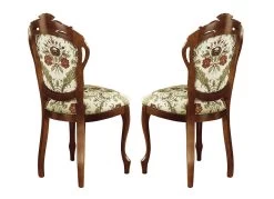 Esszimmer-Stühle Oder Sessel In Nussbaum -Haushaltsgegenstände Geschäft esszimmer stuehle oder sessel in nussbaum farbe beige gemustert 1