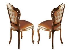 Esszimmer-Stühle Und Sessel Mit Lederbezug -Haushaltsgegenstände Geschäft esszimmer stuehle und sessel mit lederbezug farbe braunnussbaum