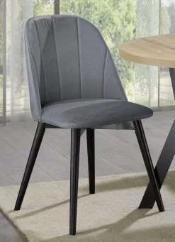 Esszimmermöbel Gusto Mit Samtbezug -Haushaltsgegenstände Geschäft esszimmermoebel gusto mit samtbezug farbe grau schwarz