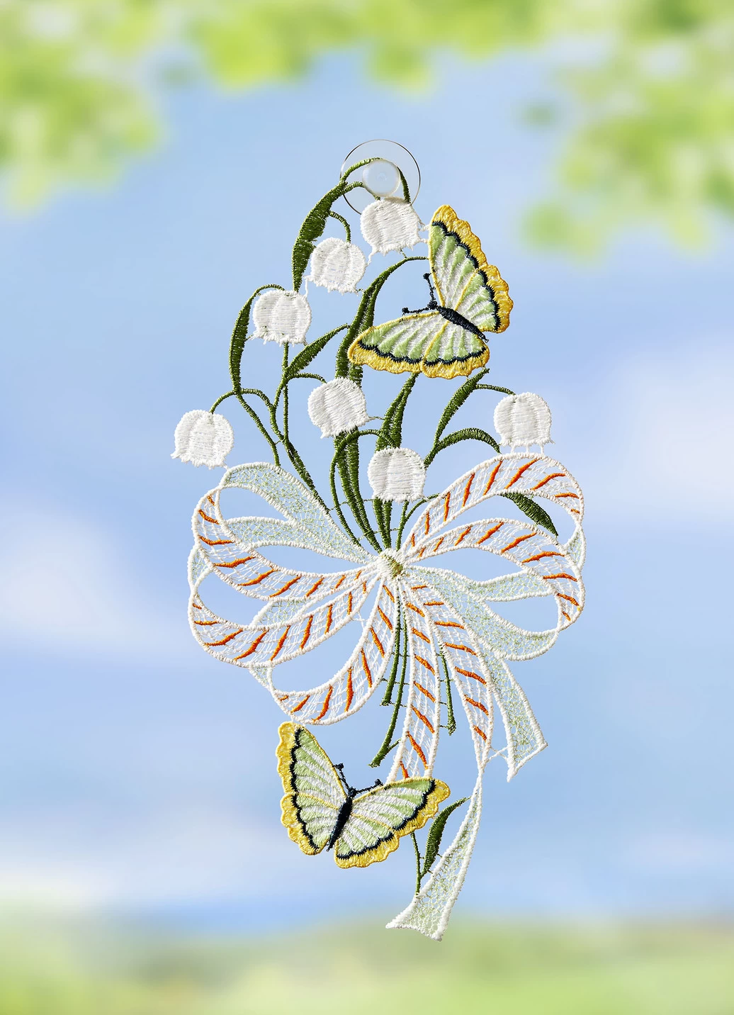 Fensterbild Mit Maiglöckchenmotiv 3 Fensterbild Mit Maiglöckchenmotiv