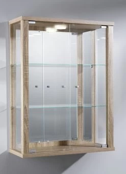 Hängevitrine Mit ESG-Sicherheitsglas -Haushaltsgegenstände Geschäft haengevitrine mit esg sicherheitsglas farbe eiche sonoma 1