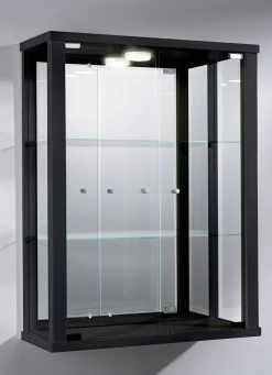 Hängevitrine Mit ESG-Sicherheitsglas -Haushaltsgegenstände Geschäft haengevitrine mit esg sicherheitsglas farbe schwarz 1