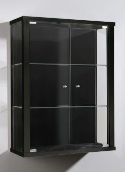 Hängevitrine Mit ESG-Sicherheitsglas -Haushaltsgegenstände Geschäft haengevitrine mit esg sicherheitsglas farbe schwarz