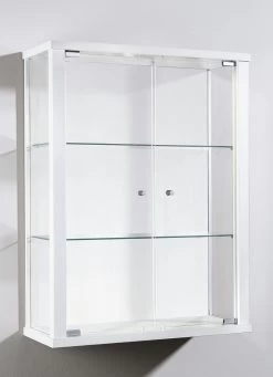 Hängevitrine Mit ESG-Sicherheitsglas -Haushaltsgegenstände Geschäft haengevitrine mit esg sicherheitsglas farbe weiss 1