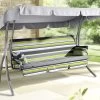 Hollywood-Schaukel, 3-Sitzer, Mit Granitfarbenem Dach 2 Hollywood-Schaukel, 3-Sitzer, Mit Granitfarbenem Dach -Haushaltsgegenstände Geschäft hollywood schaukel 3 sitzer mit granitfarbenem dach farbe grau