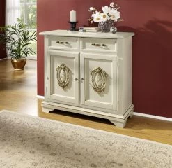 Italienische Möbelserie Mit Hochwertiger Holz-Applikation -Haushaltsgegenstände Geschäft italienische moebelserie mit hochwertiger holz applikation farbe creme gold 3