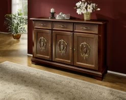 Italienische Möbelserie Mit Hochwertiger Holz-Applikation -Haushaltsgegenstände Geschäft italienische moebelserie mit hochwertiger holz applikation farbe nussbaum gold 1