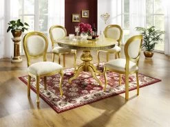 Italienische Stühle Mit Federkernpolsterung -Haushaltsgegenstände Geschäft italienische stuehle mit federkernpolsterung farbe gold beige 2