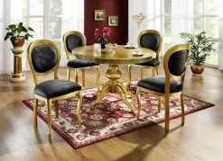 Italienische Stühle Mit Federkernpolsterung -Haushaltsgegenstände Geschäft italienische stuehle mit federkernpolsterung farbe gold schwarz 1