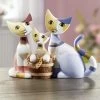 Katzenfamilie Aus Hochwertigem Porzellan 2 Katzenfamilie Aus Hochwertigem Porzellan -Haushaltsgegenstände Geschäft katzenfamilie aus hochwertigem porzellan farbe bunt