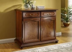 Kommode Mit Echtholzfurnier Und Wurzelholz In Den Türen -Haushaltsgegenstände Geschäft kommode mit echtholzfurnier und wurzelholz in den tueren farbe nussbaum 2