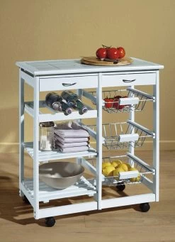 Küchenwagen Aus Massivem Holz