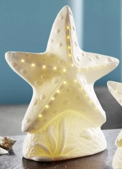 LED-Seestern Aus Keramik 7 LED-Seestern Aus Keramik -Haushaltsgegenstände Geschäft led seestern aus keramik farbe weiss 2