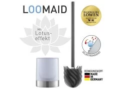 LOOMAID Silikon-WC-Bürste -Haushaltsgegenstände Geschäft loomaid silikon wc buerste farbe grau silber