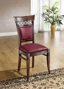 Massive, Hochwertige Sitzmöbel -Haushaltsgegenstände Geschäft massive hochwertige sitzmoebel farbe bordeaux nussbaum 1