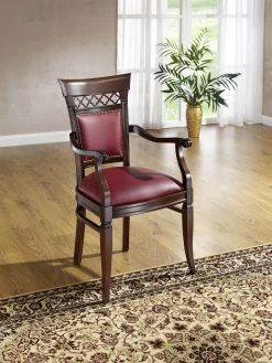 Massive, Hochwertige Sitzmöbel -Haushaltsgegenstände Geschäft massive hochwertige sitzmoebel farbe bordeaux nussbaum