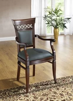 Massive, Hochwertige Sitzmöbel -Haushaltsgegenstände Geschäft massive hochwertige sitzmoebel farbe dunkelgruen nussbaum 1