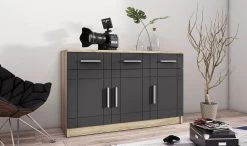 Moderne Kommode Mit Matten Tiefzieh-Fronten 12 Moderne Kommode Mit Matten Tiefzieh-Fronten -Haushaltsgegenstände Geschäft moderne kommode mit matten tiefzieh fronten farbe grau eiche