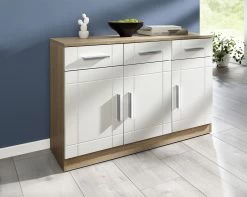 Moderne Kommode Mit Matten Tiefzieh-Fronten 11 Moderne Kommode Mit Matten Tiefzieh-Fronten -Haushaltsgegenstände Geschäft moderne kommode mit matten tiefzieh fronten farbe weiss eiche sonoma 1