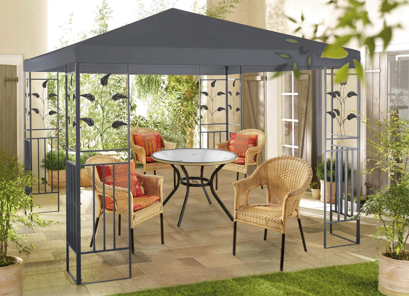 Pavillon Lukas Mit Pulverbeschichtetem Stahlgestell 7 Pavillon Lukas Mit Pulverbeschichtetem Stahlgestell – Bild 5