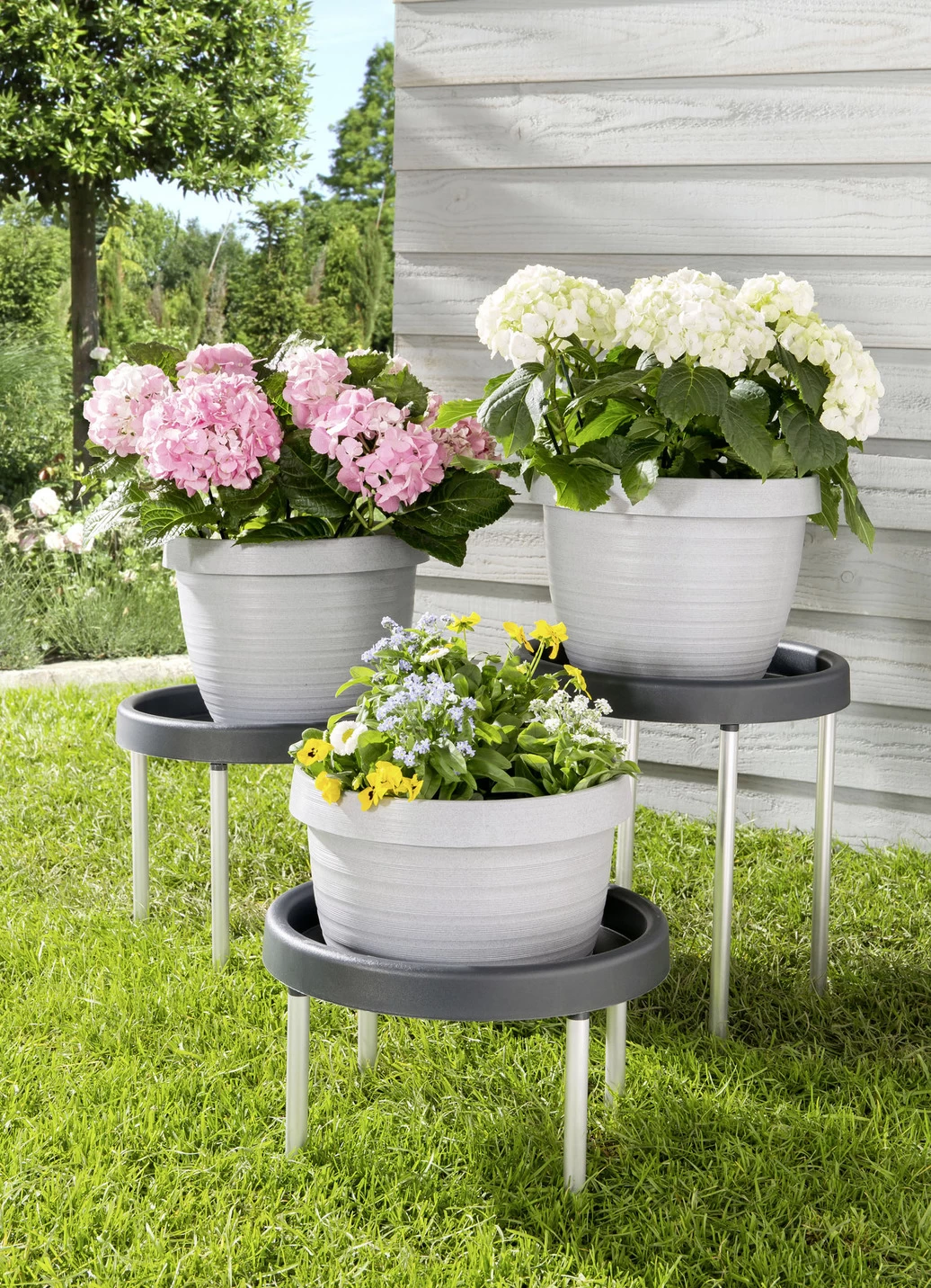 Pflanzenpodest Aus Kunststoff, 3er-Set 3 Pflanzenpodest Aus Kunststoff, 3er-Set