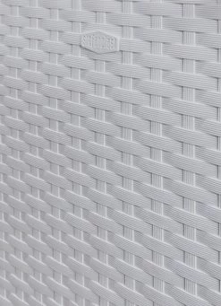 Pflanzkasten In Moderner Rattan-Optik -Haushaltsgegenstände Geschäft pflanzkasten in moderner rattan optik farbe steingrau