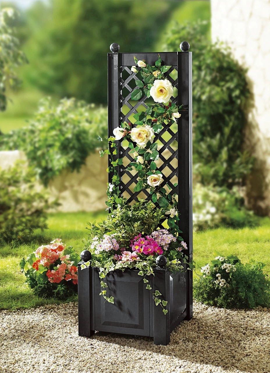 Pflanzkasten Mit Spalier Aus Robustem Kunststoff 4 Pflanzkasten Mit Spalier Aus Robustem Kunststoff – Bild 2