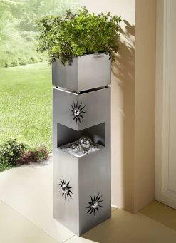 Pflanzsäule Sol Aus Rostfreiem Edelstahl