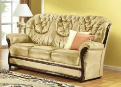 Polstermöbel Mit Bezug Aus Echtem Leder -Haushaltsgegenstände Geschäft polstermoebel mit bezug aus echtem leder farbe antikbeige 1