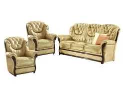 Polstermöbel Mit Bezug Aus Echtem Leder -Haushaltsgegenstände Geschäft polstermoebel mit bezug aus echtem leder farbe antikbeige 2