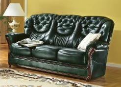 Polstermöbel Mit Bezug Aus Echtem Leder -Haushaltsgegenstände Geschäft polstermoebel mit bezug aus echtem leder farbe antikgruen 1