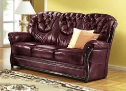 Polstermöbel Mit Bezug Aus Echtem Leder -Haushaltsgegenstände Geschäft polstermoebel mit bezug aus echtem leder farbe bordeaux 1