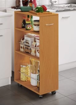 Praktischer Nischenwagen -Haushaltsgegenstände Geschäft praktischer nischenwagen farbe buche 1