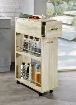 Praktischer Nischenwagen -Haushaltsgegenstände Geschäft praktischer nischenwagen farbe eiche sonoma