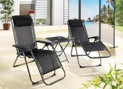 Praktisches, 3-teiliges Relax-Set Zum Super-Preis -Haushaltsgegenstände Geschäft praktisches 3 teiliges relax set zum super preis farbe schwarz grau