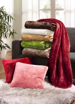 Premium Cashmere-Feeling Schlafdecken Und Kissen -Haushaltsgegenstände Geschäft premium cashmere feeling schlafdecken und kissen farbe bordeaux groesse 235 1