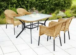 Ravenna Gartenmöbel-Set, 5-teilig -Haushaltsgegenstände Geschäft ravenna gartenmoebel set 5 teilig farbe natur 1