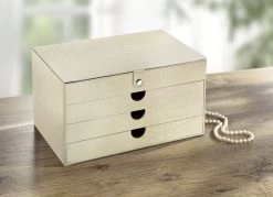 Schmuckkoffer Mit Integriertem Spiegel -Haushaltsgegenstände Geschäft schmuckkoffer mit integriertem spiegel farbe creme